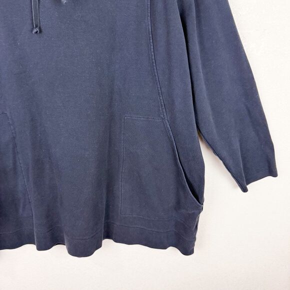 Eileen Fisher Black Sweatshirt Pullover Shirt 1X Artsy Lagenlook - Picture 2 of 6